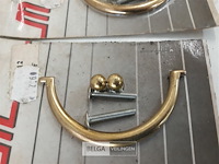 10 x meubelgreep zamak vermessingd 90 mm - afbeelding 3 van  3