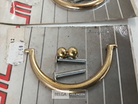 10 x meubelgreep zamak vermessingd 90 mm - afbeelding 3 van  3