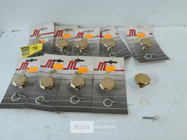 10 x meubeltop messing 38 mm - afbeelding 1 van  3