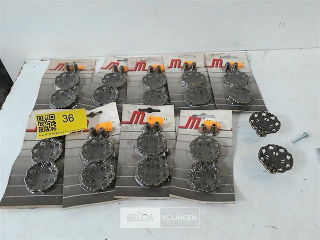 10 x meubeltop zamak verbronsd 45 mm 2 stuks - afbeelding 2 van  3