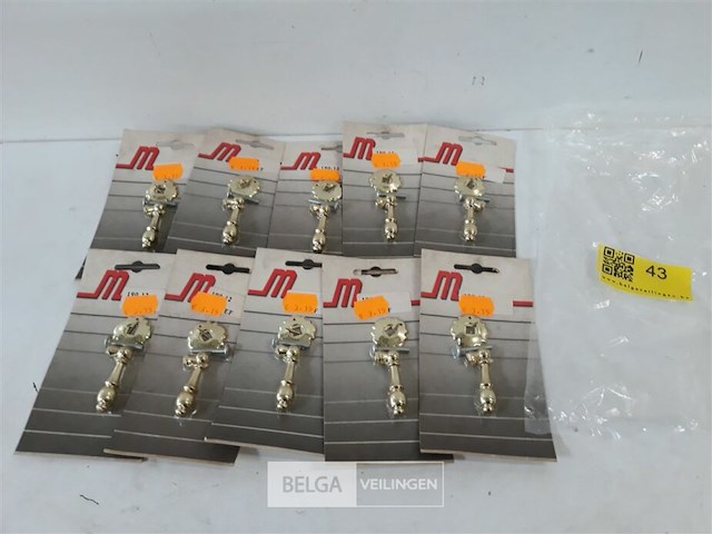 10 x meubeltop zamak vermessingd - afbeelding 1 van  3