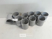 10 x mof 50 mm licht grijs pvc regenafvoer - afbeelding 1 van  3