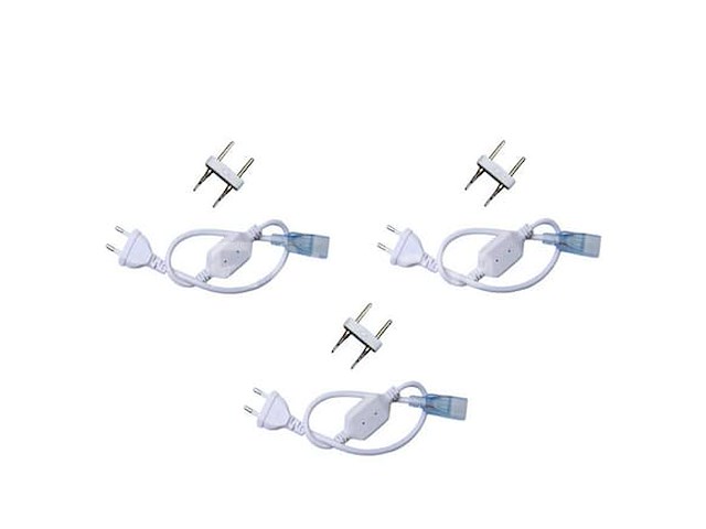 10 x neon led-stripconnectoren – monochroom - afbeelding 2 van  4