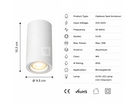 10 x opbouw spot armatuur – gu10 – wit – ip20 – frezya-r - afbeelding 1 van  5