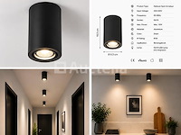 10 x opbouw spot armatuur – gu10 – zwart – ip20 – frezya-r - afbeelding 3 van  5