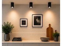 10 x opbouw spot armatuur – gu10 – zwart – ip20 – frezya-r - afbeelding 1 van  5
