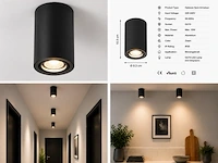 10 x opbouw spot armatuur – gu10 – zwart – ip20 – frezya-r - afbeelding 6 van  6