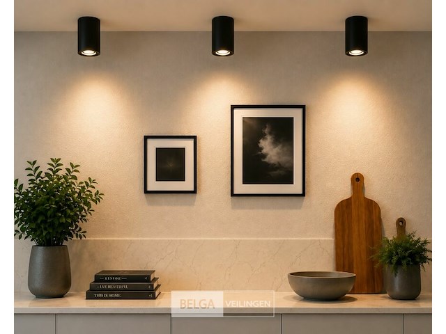 10 x opbouw spot armatuur – gu10 – zwart – ip20 – frezya-r - afbeelding 1 van  6