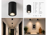 10 x opbouw spot armatuur – gu10 – zwart – ip20 – frezya-r - afbeelding 5 van  5