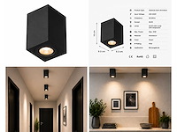 10 x opbouw spot armatuur – gu10 – zwart – ip20 – frezya-s - afbeelding 3 van  3
