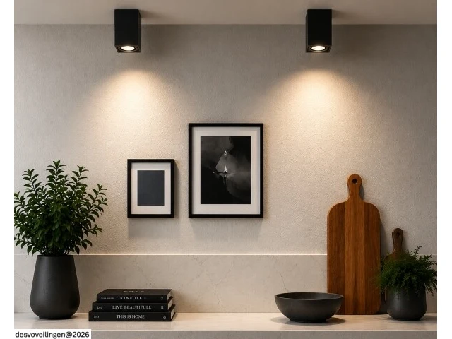 10 x opbouw spot armatuur – gu10 – zwart – ip20 – frezya-s - afbeelding 4 van  6