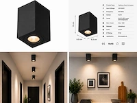 10 x opbouw spot armatuur – gu10 – zwart – ip20 – frezya-s - afbeelding 6 van  6