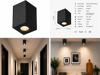 10 x opbouw spot armatuur – gu10 – zwart – ip20 – frezya-s - afbeelding 5 van  5