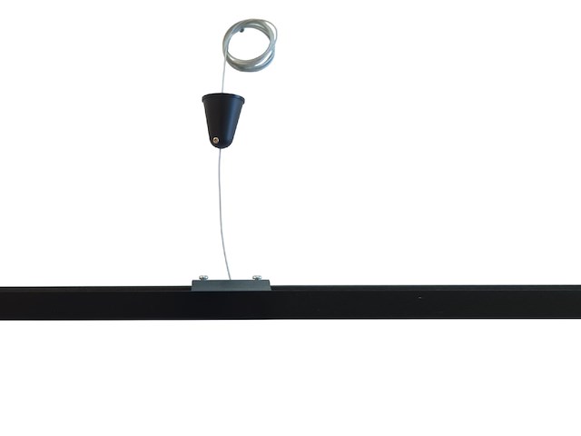 10 x ophang set voor 1 fase 2 draden railsystem zand zwart - afbeelding 3 van  3