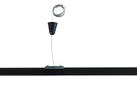 10 x ophang set voor 1 fase 2 draden railsystem zand zwart - afbeelding 3 van  3