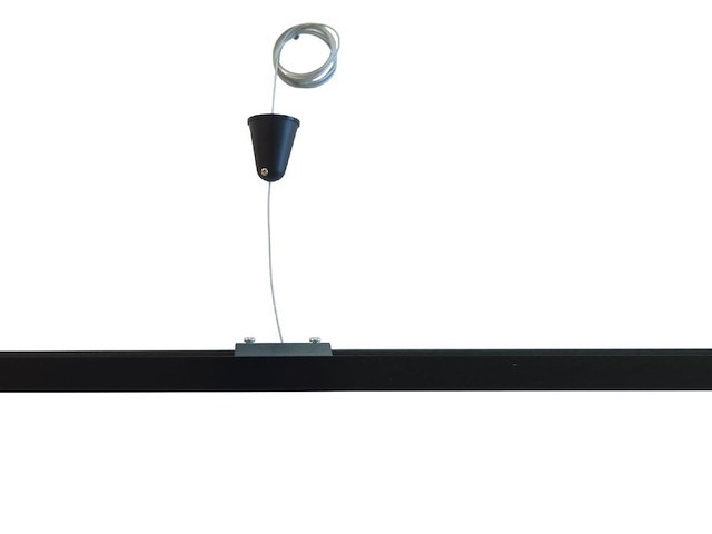 10 x ophang set voor 1 fase 2 draden railsystem zand zwart - afbeelding 3 van  3