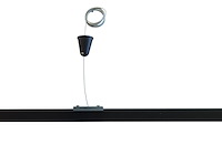 10 x ophang set voor 1 fase 2 draden railsystem zand zwart - afbeelding 3 van  3