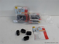 10 x oversteekdop zwart 4 stuks 38x20 mm - afbeelding 1 van  2