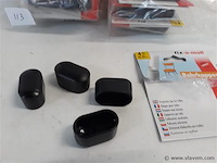 10 x oversteekdop zwart 4 stuks 38x20 mm - afbeelding 2 van  2