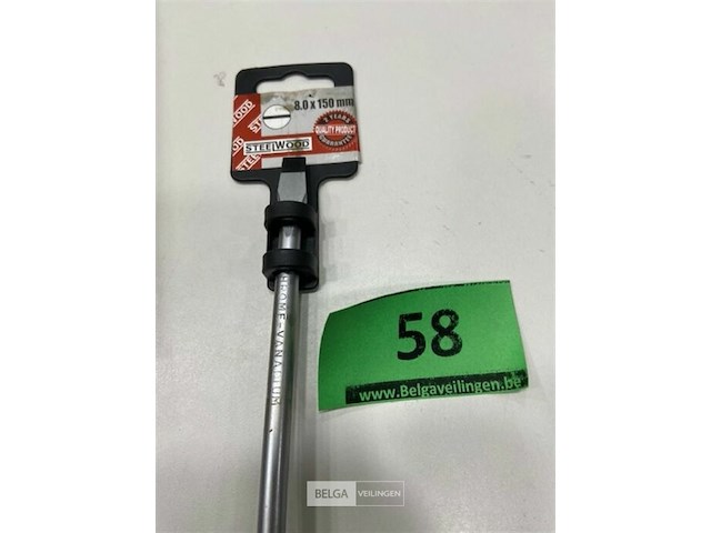 10 x platte schroevendraaier 8,0 x150 mm - afbeelding 3 van  3