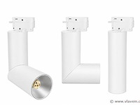 10 x rail spot armatuur – gu10 – wit – ip20 – toronto - afbeelding 2 van  5