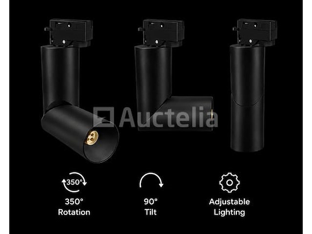 10 x rail spot armatuur – gu10 – zwart – ip20 – toronto - afbeelding 5 van  5