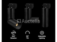 10 x rail spot armatuur – gu10 – zwart – ip20 – toronto - afbeelding 5 van  5