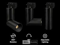 10 x rail spot armatuur – gu10 – zwart – ip20 – toronto - afbeelding 3 van  6
