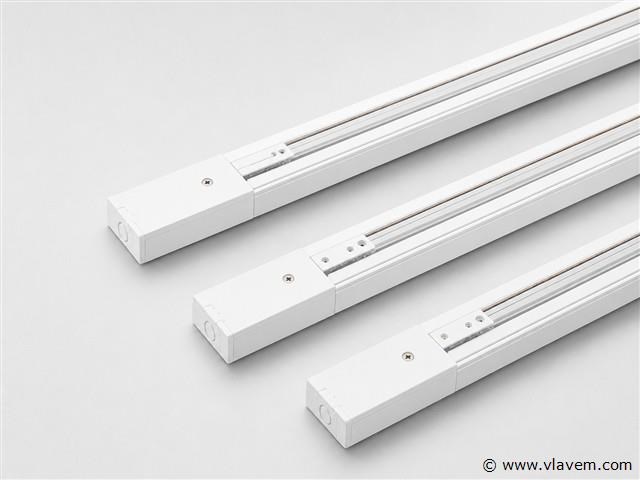 10 x railverlichting track – 1 fase – 2 meter – wit - lighting track - afbeelding 1 van  5
