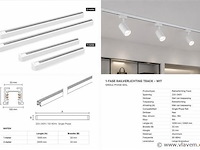 10 x railverlichting track – 1 fase – 2 meter – wit - lighting track - afbeelding 4 van  5