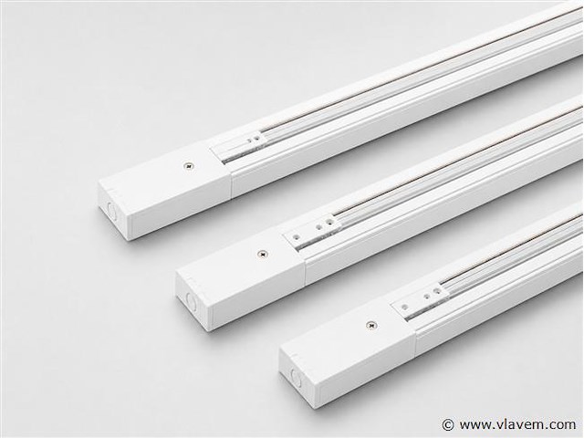 10 x railverlichting track – 1 fase – 2 meter – wit - lighting track - afbeelding 1 van  5