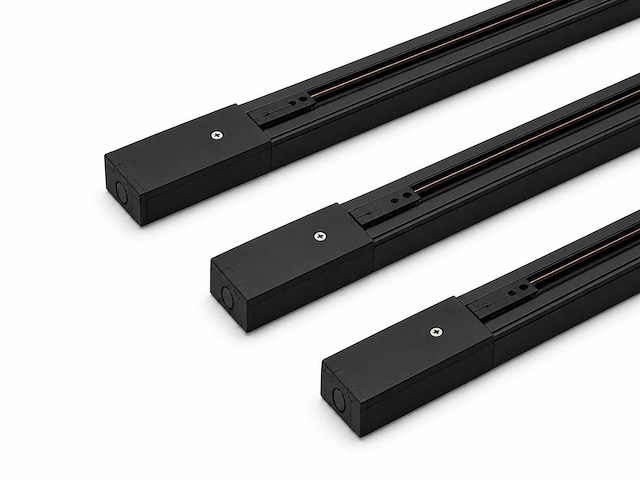 10 x railverlichting track – 1 fase – 2 meter – zwart - lighting track - afbeelding 1 van  5