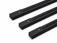 10 x railverlichting track – 1 fase – 2 meter – zwart - lighting track - afbeelding 1 van  5