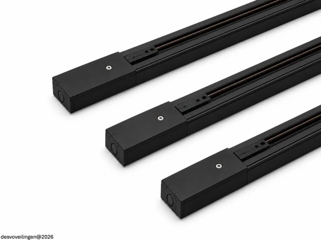 10 x railverlichting track – 1 fase – 2 meter – zwart - lighting track - afbeelding 2 van  6