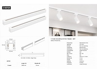 10 x railverlichting track – 1 fase – 3 meter – wit - lighting track - afbeelding 5 van  5