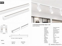 10 x railverlichting track – 1 fase – 3 meter – wit - lighting track - afbeelding 5 van  5