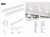 10 x railverlichting track – 1 fase – 3 meter – wit - lighting track - afbeelding 5 van  5