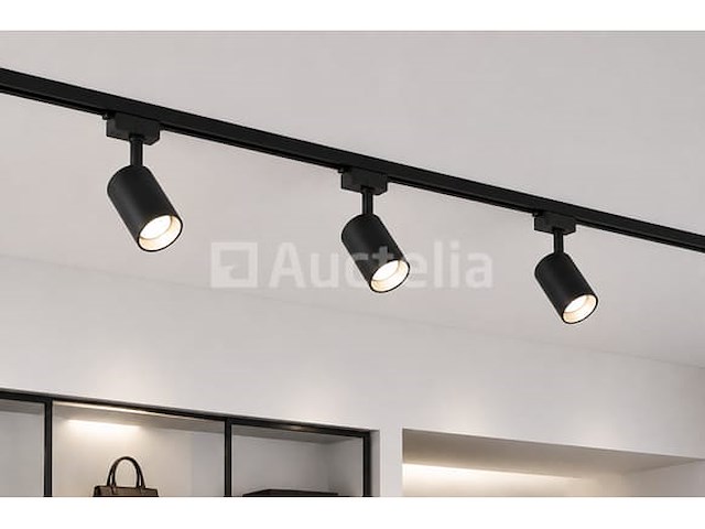 10 x railverlichting track – 1 fase – 3 meter – zwart - lighting track - afbeelding 1 van  5