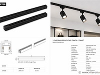 10 x railverlichting track – 1 fase – 3 meter – zwart - lighting track - afbeelding 5 van  5