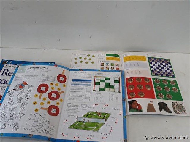 10 x reken raadselboek met stickers - afbeelding 2 van  2