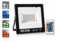 10 x rgb led floodlight 100w - zwart – ip65 – remix-100 - afbeelding 1 van  5