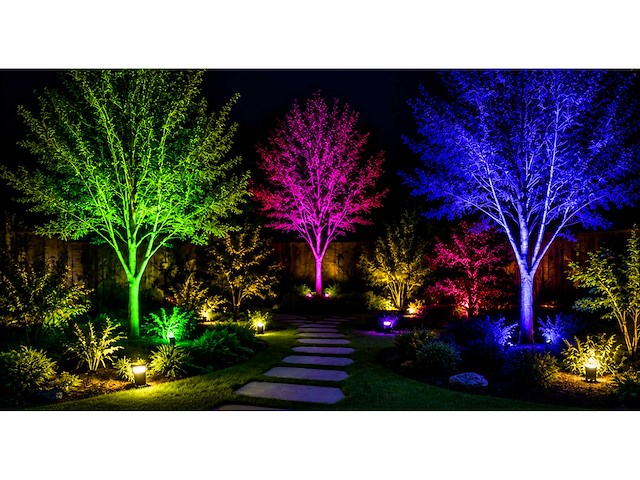 10 x rgb led floodlight 100w - zwart – ip65 – remix-100 - afbeelding 3 van  5