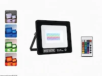 10 x rgb led floodlight 20w - zwart – ip65 – remix-20 - afbeelding 2 van  6