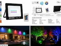 10 x rgb led floodlight 20w - zwart – ip65 – remix-20 - afbeelding 6 van  6