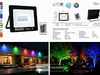 10 x rgb led floodlight 20w - zwart – ip65 – remix-20 - afbeelding 6 van  6