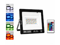 10 x rgb led floodlight 50w - zwart – ip65 – remix-50 - afbeelding 2 van  5