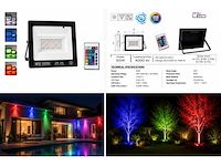 10 x rgb led floodlight 50w - zwart – ip65 – remix-50 - afbeelding 5 van  5