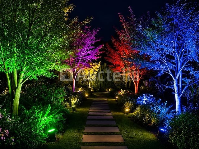 10 x rgb led floodlight 50w - zwart – ip65 – remix-50 - afbeelding 4 van  5