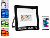 10 x rgb led floodlight 50w - zwart – ip65 – remix-50 - afbeelding 1 van  5