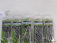 10 x schroeven inox in blisterverpakking mix - afbeelding 2 van  2